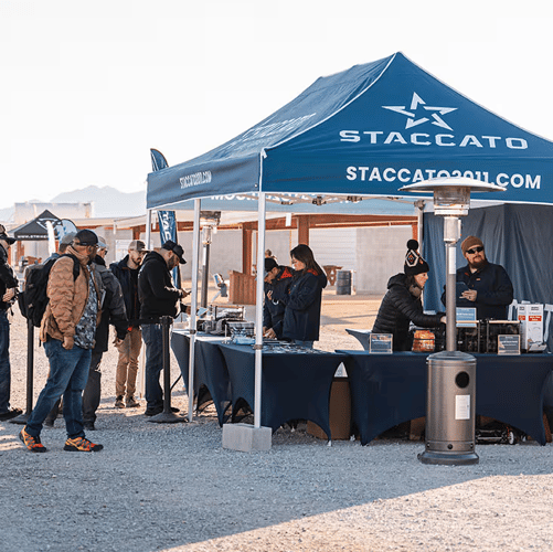 Strike 50mm commercial grade pop-up tent with full-color printing