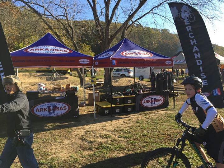 Pop-Up Canopies for Arkansas Bike Team