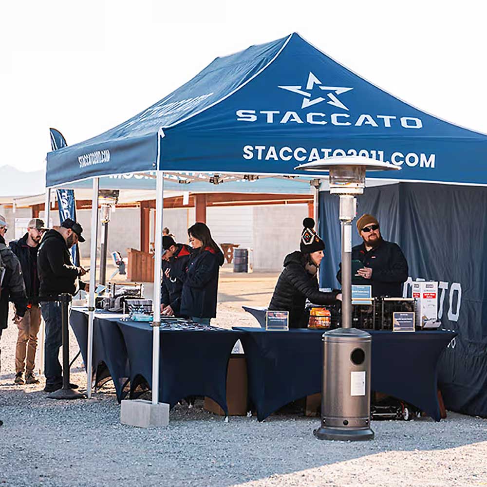 Strike 50mm heavy duty aluminum event tent with 600D printed canopy